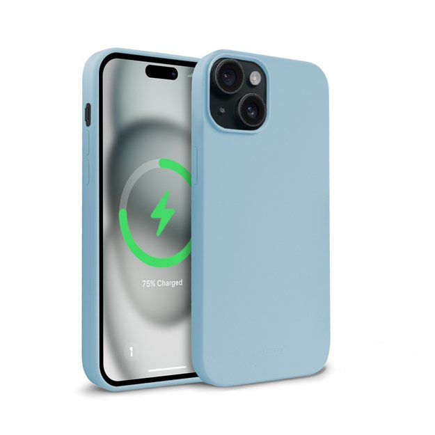 Crong Color Cover Magnetic – dėklas, skirtas iPhone 15 MagSafe (mėlynas)