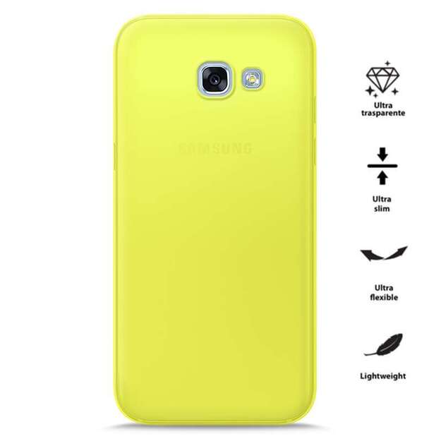 PURO 0.3 Nude – dėklas, skirtas Samsung Galaxy A3 (2017) (Fluo Yellow)