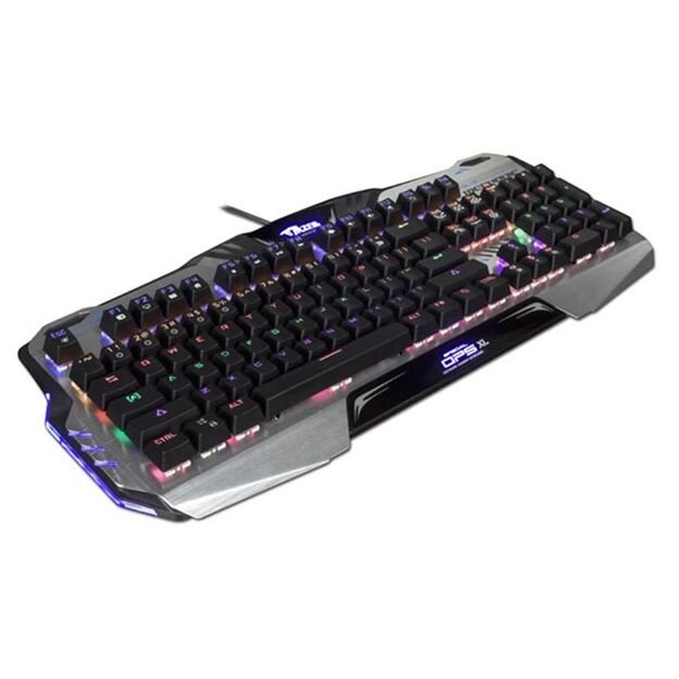 E-BLUE Mazer Mechanical 729 Keyboard, Gaming, Black, Wired (USB), US, Mechanical, Illuminated, Blue Switches