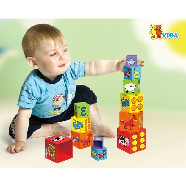 Viga Toys - Stacking kubas