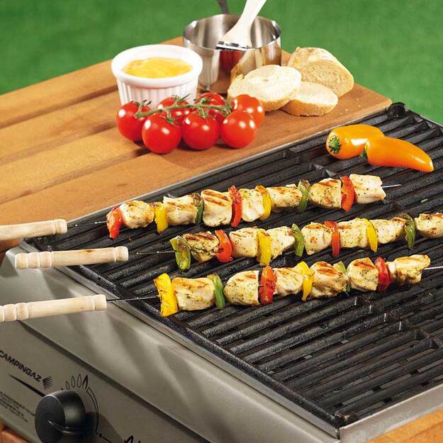 BBQ - iešmeliai visiškai metaliniai 24 cm (4 vnt.)