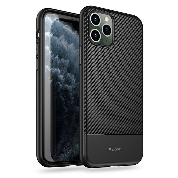 Crong Prestige anglies dangtelis – apsauginis dėklas, skirtas iPhone 11 Pro Max (juodas)