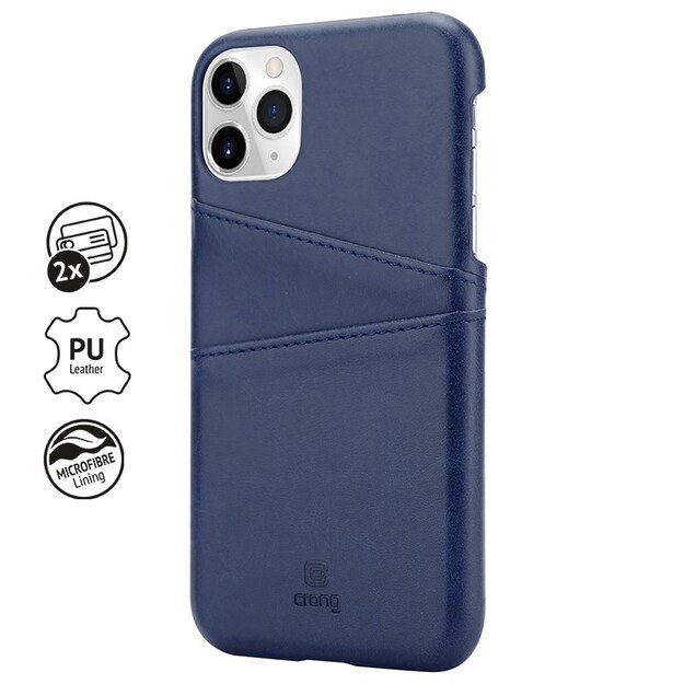 „Crong Neat Cover“ – PU odinis dėklas, skirtas „iPhone 11 Pro“ (mėlynas)