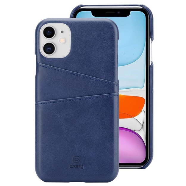 „Crong Neat Cover“ – PU odinis dėklas, skirtas „iPhone 11 Pro“ (mėlynas)