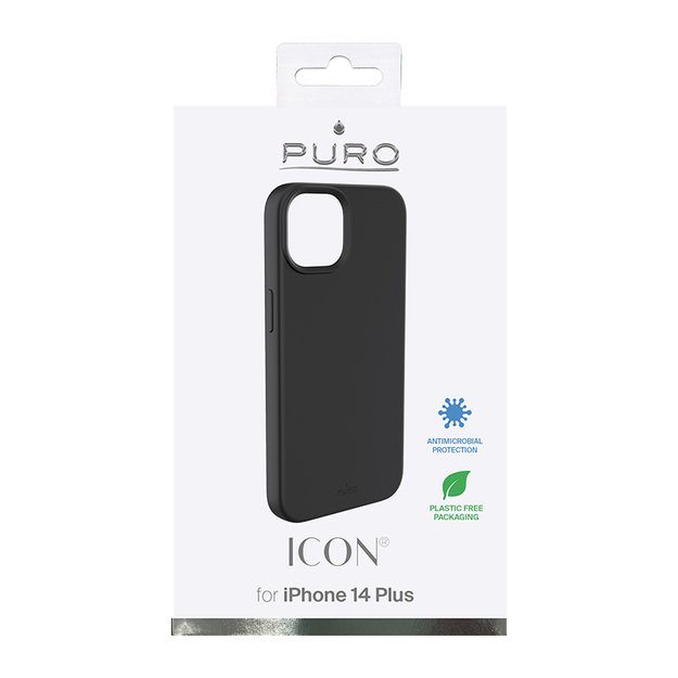 PURO ICON dangtelis – iPhone 14 Plus dėklas (juodas)