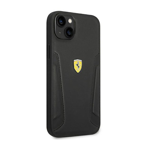 „Ferrari“ odiniai antspaudų šonai – „iPhone 14 Plus“ dėklas (juodas)