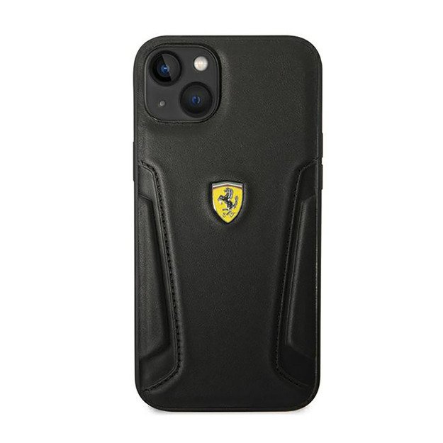 „Ferrari“ odiniai antspaudų šonai – „iPhone 14 Plus“ dėklas (juodas)