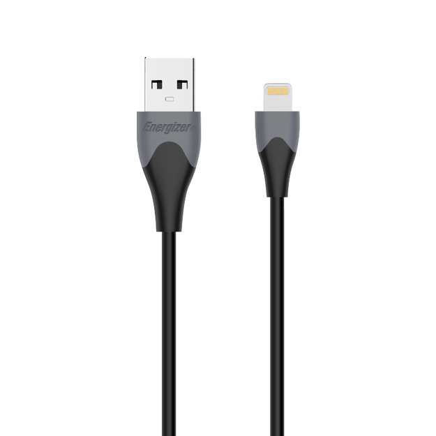 Energizer Classic – USB-A prie Lightning jungiamasis kabelis MFi sertifikuotas 1,2 m (juodas)