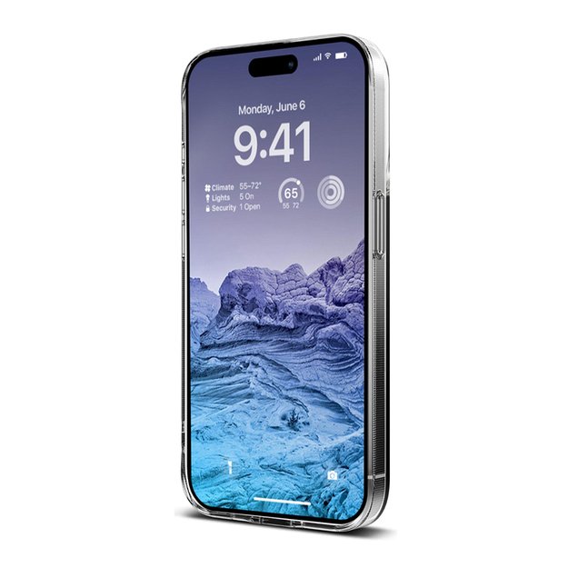 Crong Crystal Slim Cover – dėklas, skirtas iPhone 15 Pro (skaidrus)