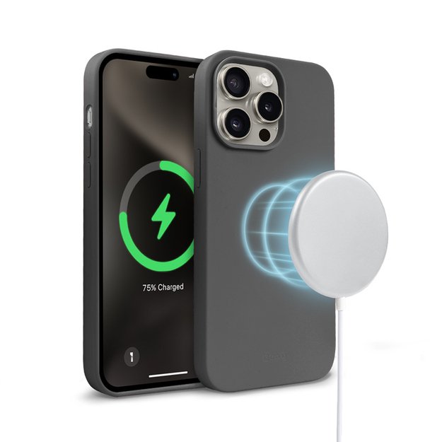 Crong Color Cover Magnetic – dėklas, skirtas iPhone 15 Pro Max MagSafe (titano)