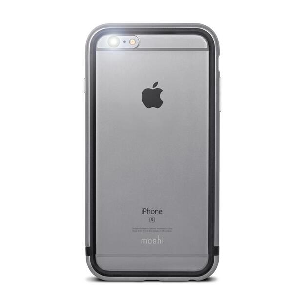 Moshi iGlaze Luxe – metalinis buferio dėklas, skirtas iPhone 6s Plus / iPhone 6 Plus (titano pilka)