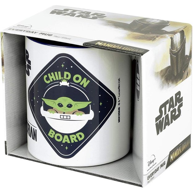 Žvaigždžių karai – Keraminis puodelis dovanų dėžutėje 300 ml (The Mandalorian Baby Yoda)