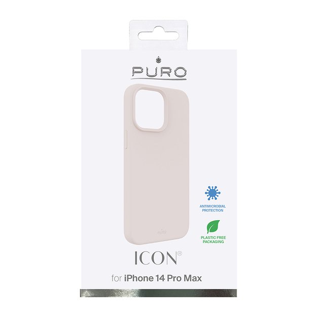 PURO ICON dangtelis – iPhone 14 Pro Max dėklas (rožinis smėlis)