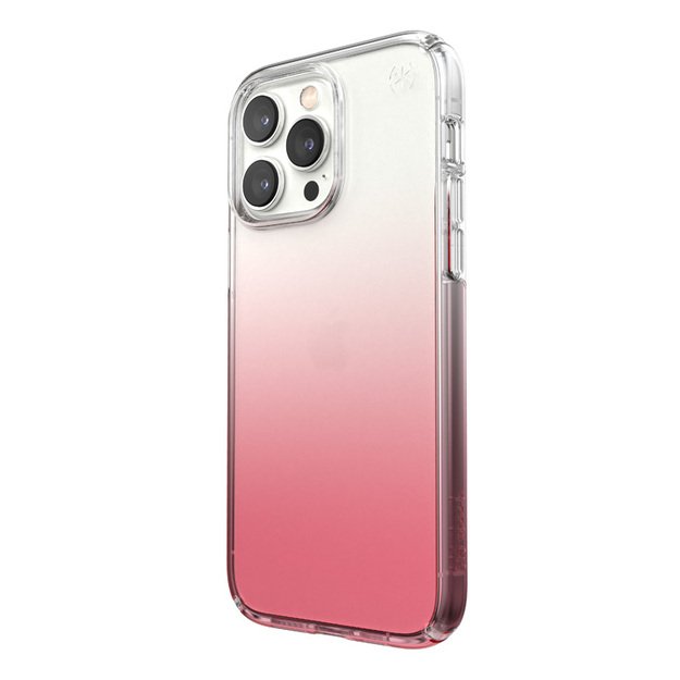 Speck Clear Presidio Perfect-Clear + Ombre – „iPhone 14 Pro Max“ skirtas dėklas su „MICROBAN“ („Clear / Vintage Rose Fade“)