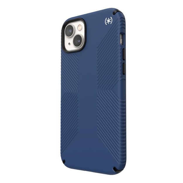 Presidio2 Grip – dėklas, skirtas iPhone 15 Plus / 14 Plus su MICROBAN danga (Coastal Blue / Black / White)