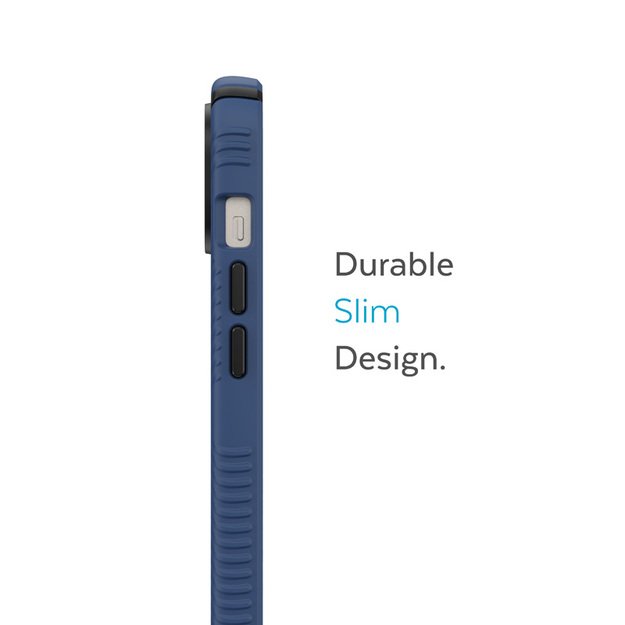 Presidio2 Grip – dėklas, skirtas iPhone 15 Plus / 14 Plus su MICROBAN danga (Coastal Blue / Black / White)