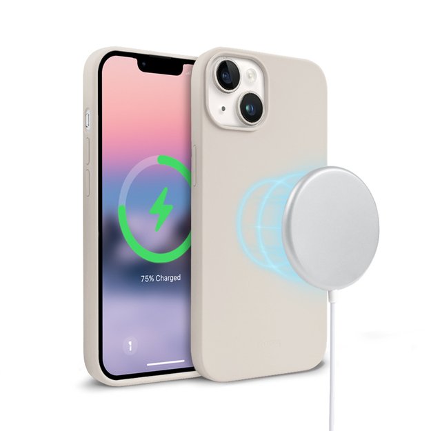 „Crong Color Cover“ magnetinis dėklas, skirtas „iPhone 14 Plus“ (akmuo)
