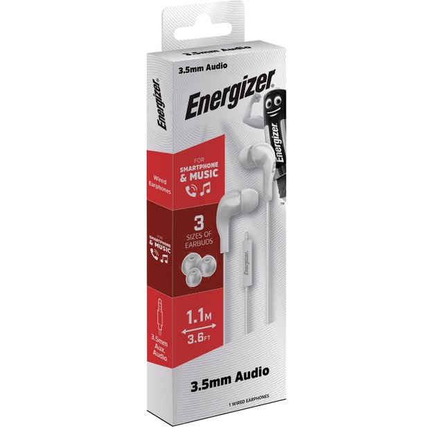 Energizer Classic CIA5 – 3,5 mm laidinės ausinės (baltos)