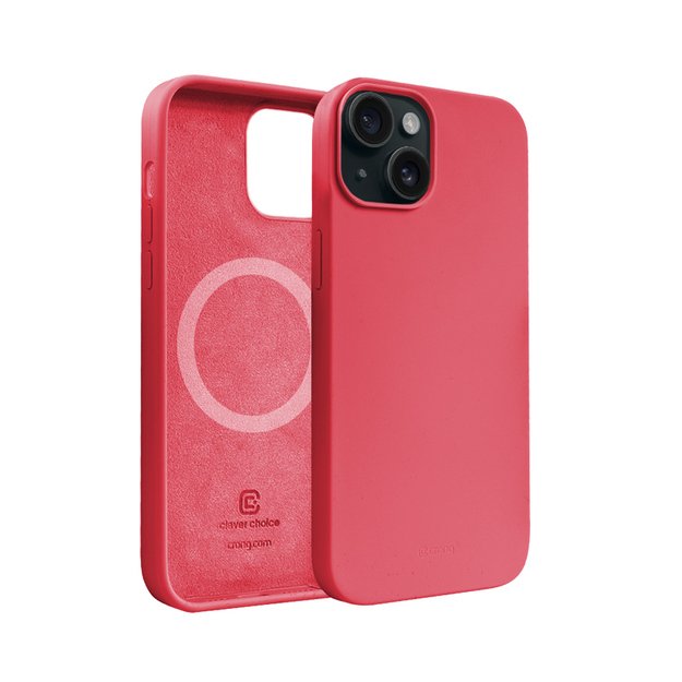 Crong Color Cover Magnetic – dėklas, skirtas iPhone 15 MagSafe (rožinis)